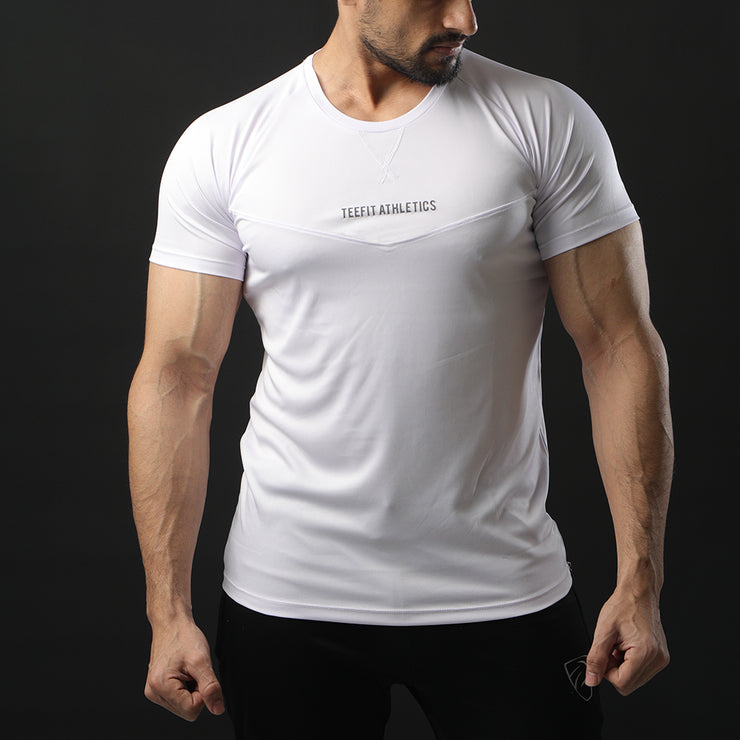 White Teefit Athletics Performance Tee