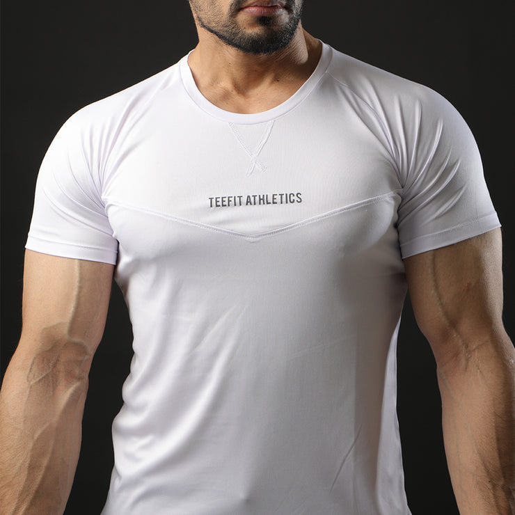 White Teefit Athletics Performance Tee