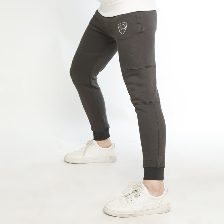 Smoke Grey Solid Fleece Bottoms
