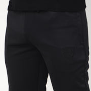 Teefit All Black Interlock Performance Bottoms With Black Logo