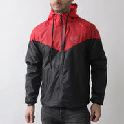 Red And Black Wind Crusher Zipper Hood