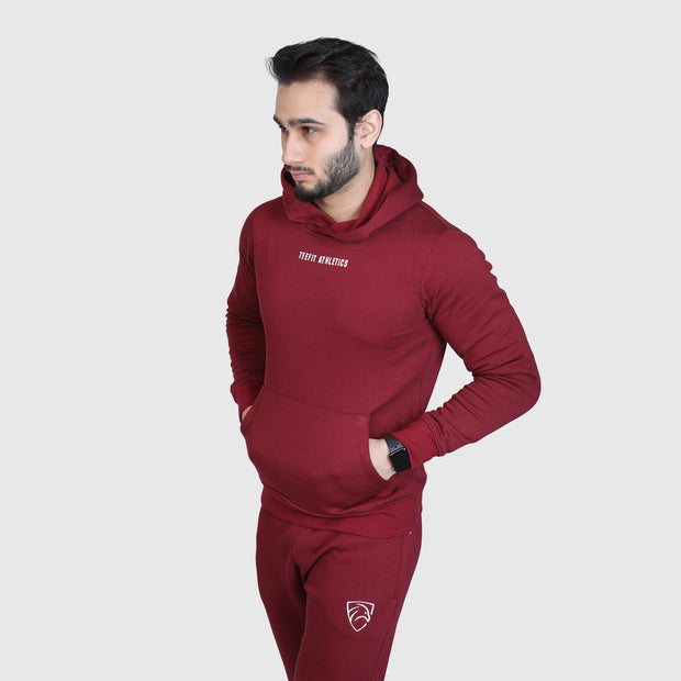 Maroon Premium Basic Pull Over Tracksuit