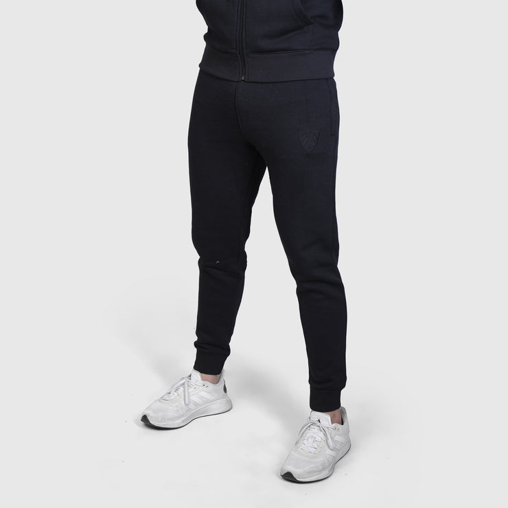 All Black Fleece Tracksuit With Black Logo