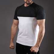 Black And White Two Tone Half Sleeve Tee - TeeFit Fashion