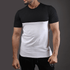 Black And White Two Tone Half Sleeve Tee - TeeFit Fashion