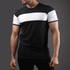Black Half Sleeve Tee With White Chest Panel - TeeFit Fashion