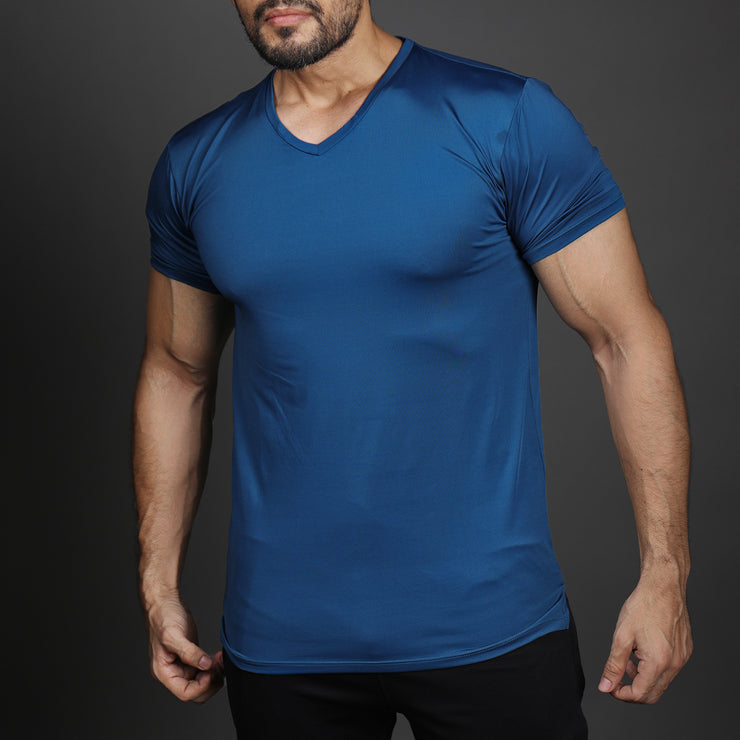 Tf-Teal Blue Ultimate Premium V-Neck Tee