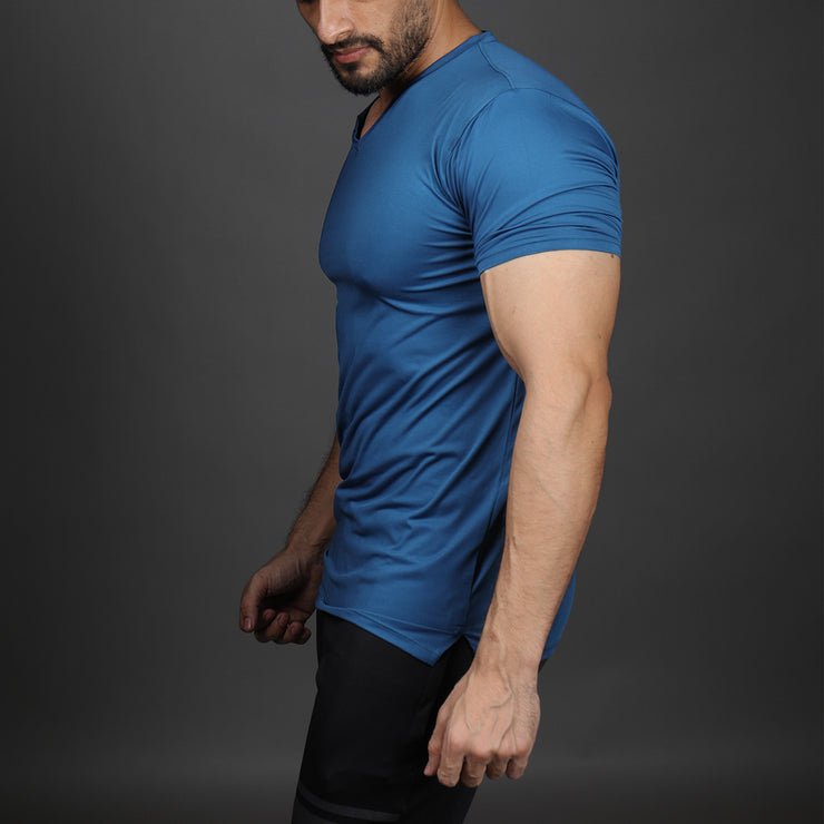 Tf-Teal Blue Ultimate Premium V-Neck Tee