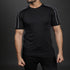 Black Performance Tee With Double Piping