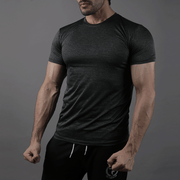 Quick Dry Black Textured Tee - TeeFit Fashion
