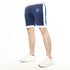 Navy Interlock Shorts With White Side And Bottom Panels