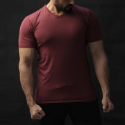 Light Maroon Lycra Texture Performance Tee