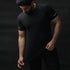Black Ultimate Performance Compression Tee With Mesh Panel And Reflectors