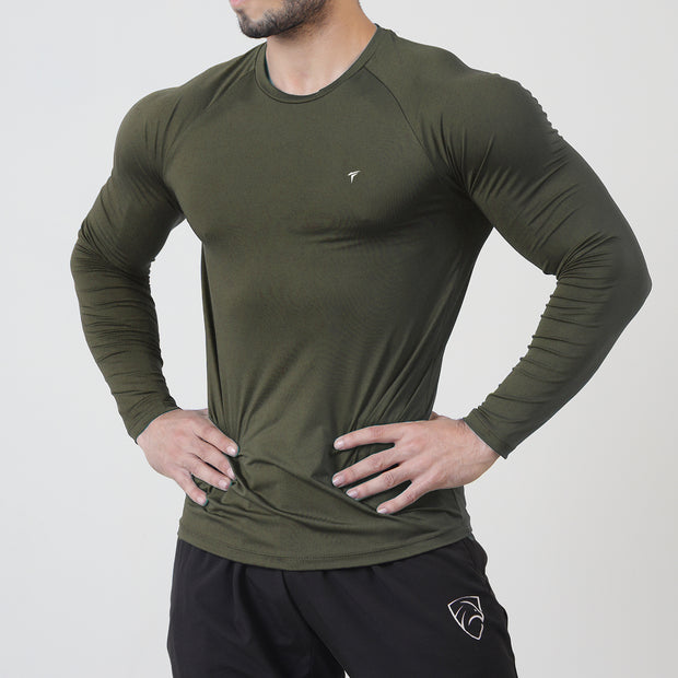 Tf-Full Sleeve Olive Green Alpha Tee