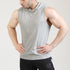 Premium Grey Cotton Sleeveless Hoodie Top