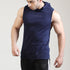 Premium Navy Cotton Sleeveless Hoodie Top