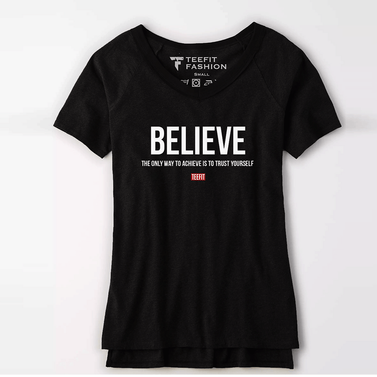 Believe Women Half Sleeve Tee - TeeFit Fashion