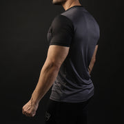 Charcoal And Black Contrast Performance Tee