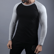 Black & Grey Raglan Tee - TeeFit Fashion