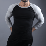 Black & Grey Raglan Tee - TeeFit Fashion