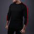 Black Full Sleeve Tee With Red Stripes - TeeFit Fashion