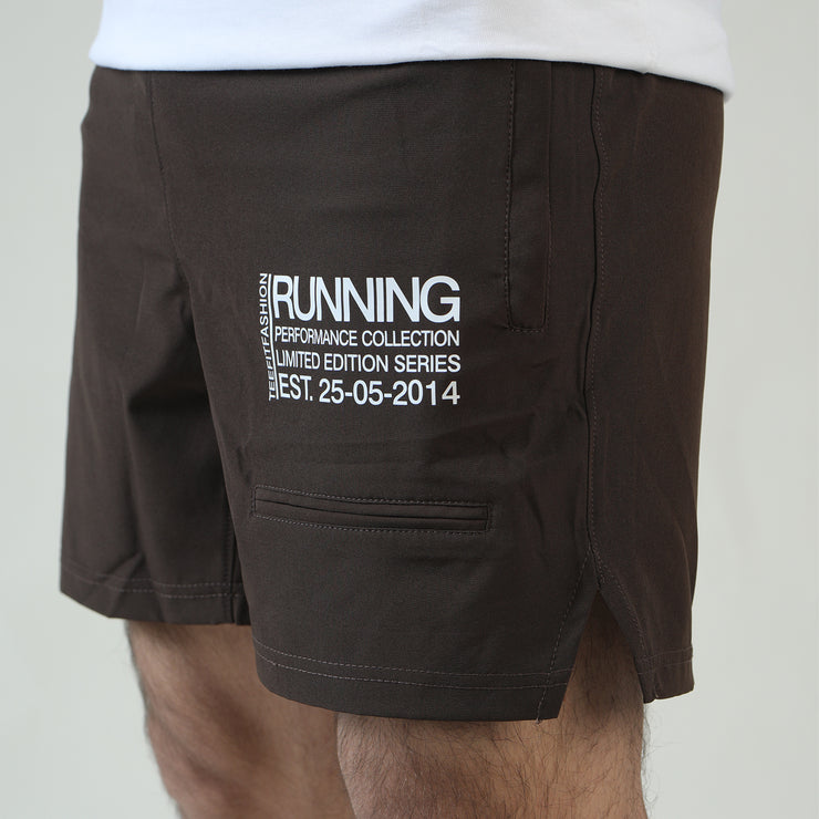 Tf-Brown Running Utility Shorts
