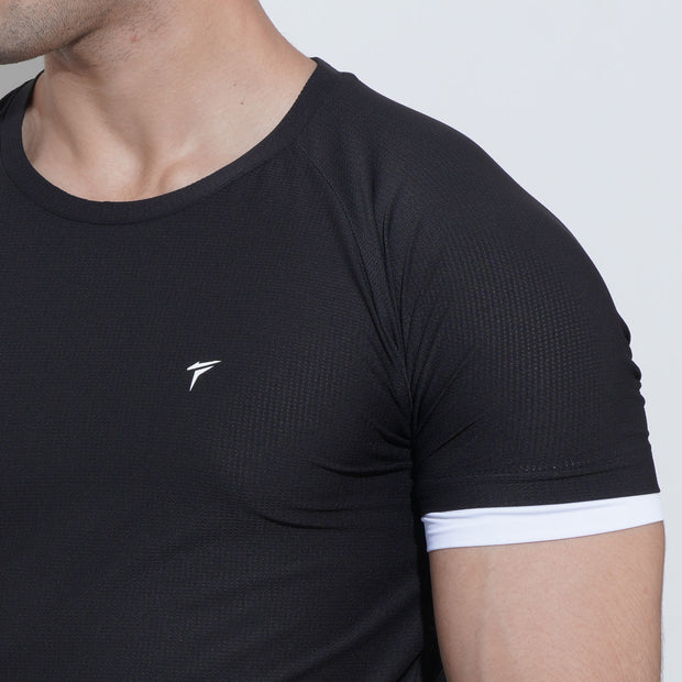 Tf-Black Hybrid Series Mesh Tee