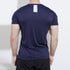 Navy Performance Tee With White Back Small Panel