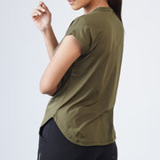 Olive Green Premium Cut Women Sleeveless Tee