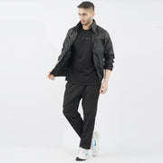 Green Camouflage V Panel Performance Mock Neck Zipper