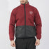Maroon Long Panel Performance Mock Neck Zipper With Logo
