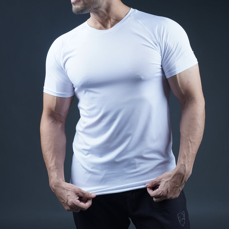 Tf-White Momentum Series Fitted Tee