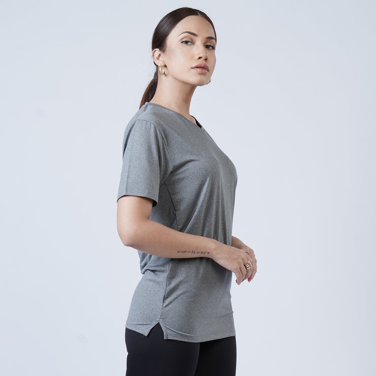 Tf-Premium Super Grey Women V-Neck Tee