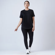 Tf-Premium Black Half Sleeve Women Curve Tee