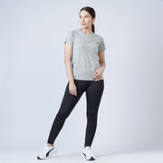 Basic Grey Premium Cut Women Cotton Tee