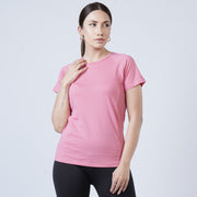 Basic Pink Premium Cut Women Cotton Tee