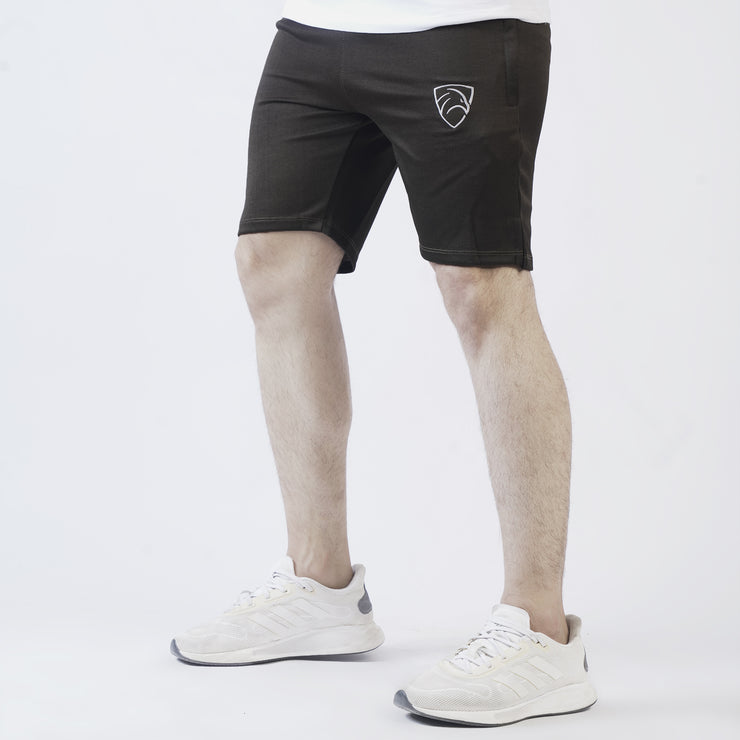 Tf-Brown Dotted Interlock Texture Shorts