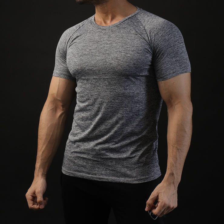 Quick Dry Grey Textured Tee