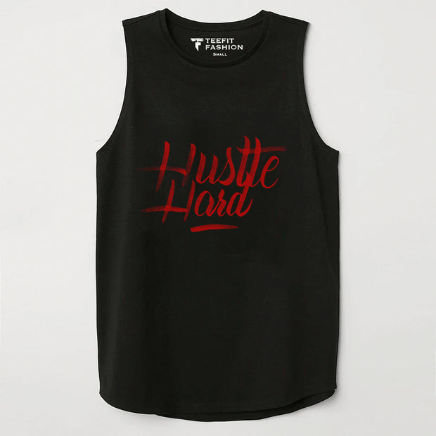 Hustle Hard Red Print Sleeveless Top