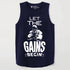 Let The Gains Begin Navy Sleeveless Top