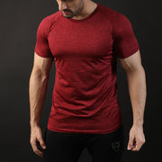 Quick Dry Maroon Textured Tee