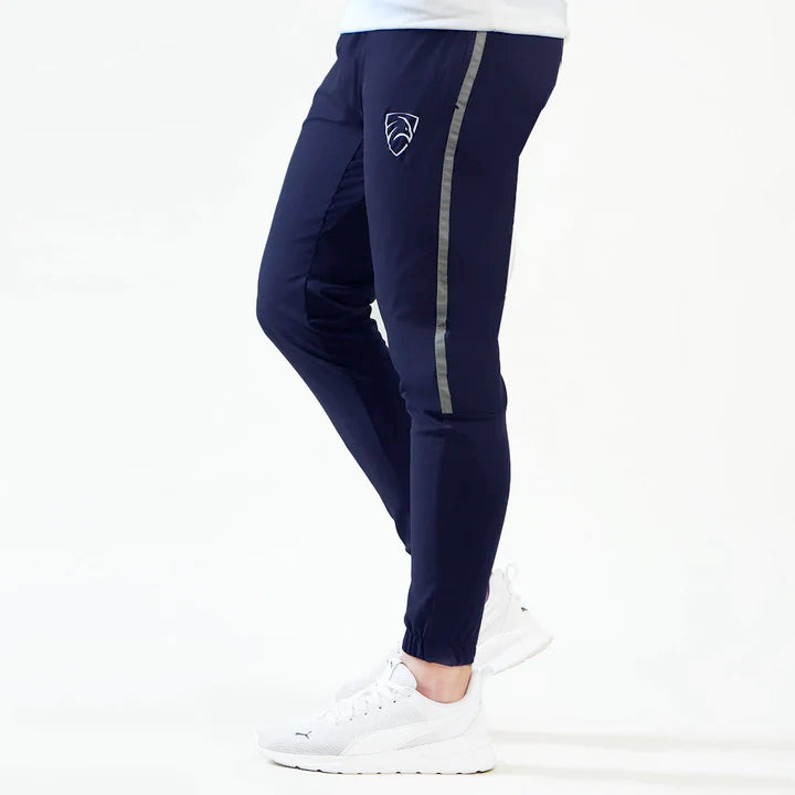 Navy Micro Bottoms With Reflector Piping