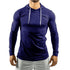 Navy Jersey Top With Hood