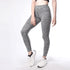 Grey Textured High Waisted Women Premium Leggings