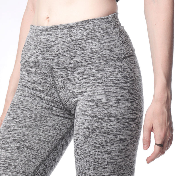 Grey Textured High Waisted Women Premium Leggings