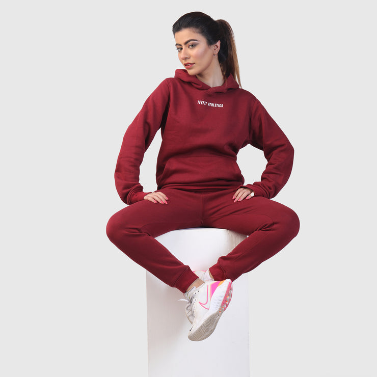 Maroon Unisex Premium Pull Over Tracksuit