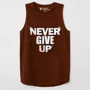 Never Give Up Maroon Sleeveless Top