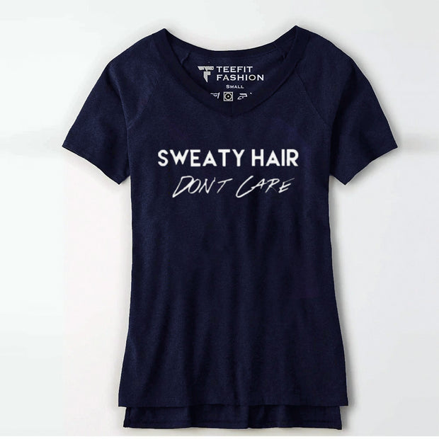 Sweaty Hair Dont Care V-Neck Women Top